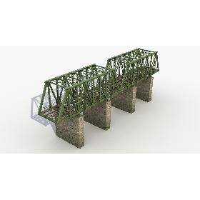 3D model Modular Railway Bridge 16